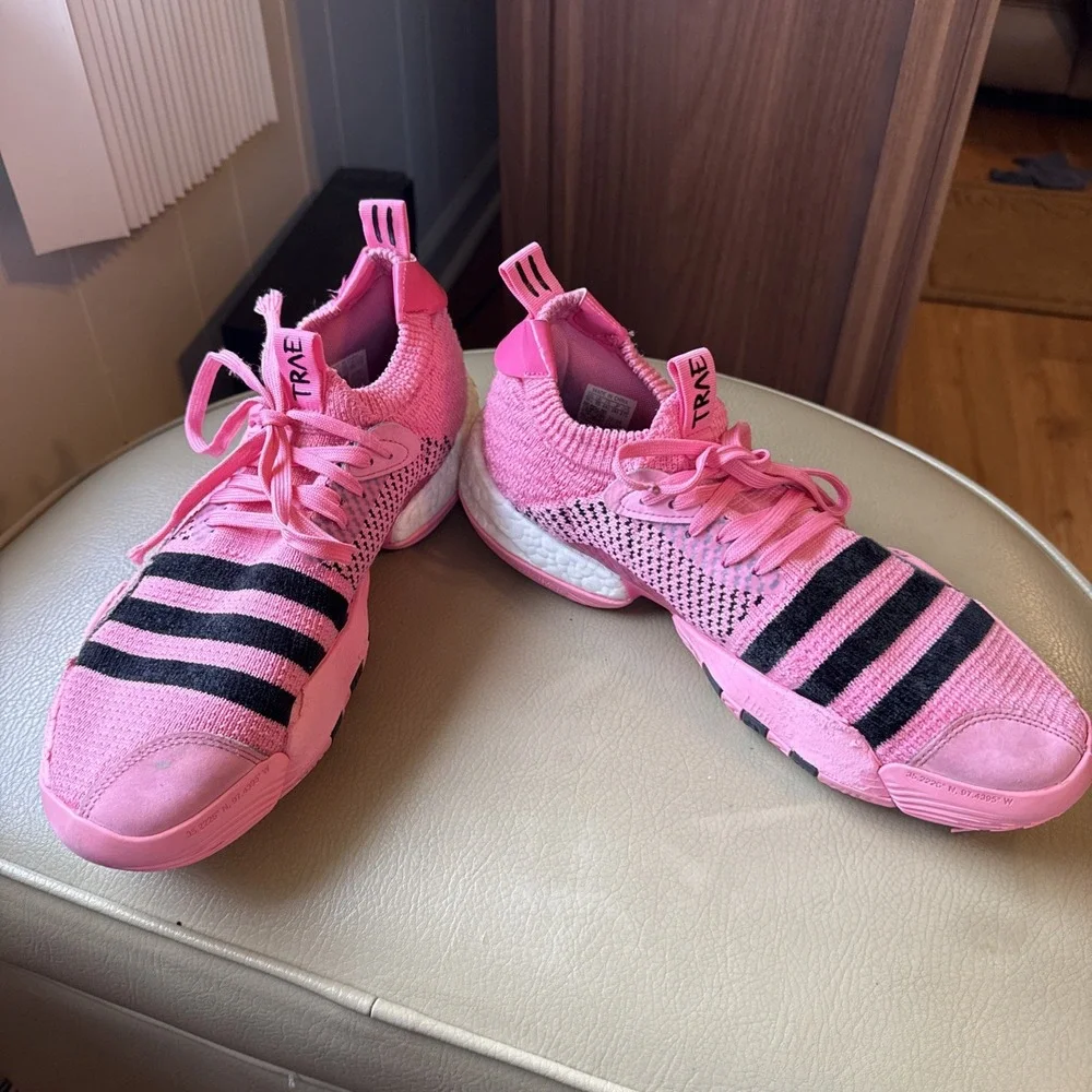 Adidas Trae Young 2 Pink Black Boost Basketball Shoes Men's 10.5